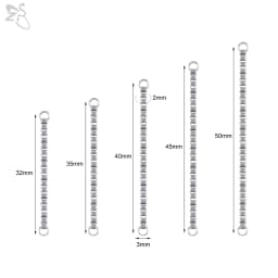 ZS 1 PC Gold Color Stainless Steel Nose Chain 17/24/32/35/40/45/50MM Tassel Ear Helix Bridge Piercing Chains Accessories Jewelry
