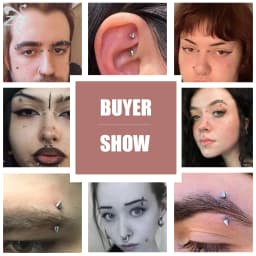ZS 1PC 16G Long Spike Bridge Piercing Stainless Steel Eyebrow Ring Curved Barbell Cartilage Earring Punk Cone Labret Piercing