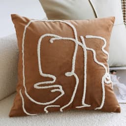 45x45CM Brown Vintage Nordic Throw Pillow Cover Cream Light luxury Sofa Cushion Waist Cover Simple Decorative Pillowcase