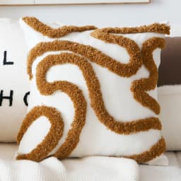 45x45CM Brown Vintage Nordic Throw Pillow Cover Cream Light luxury Sofa Cushion Waist Cover Simple Decorative Pillowcase