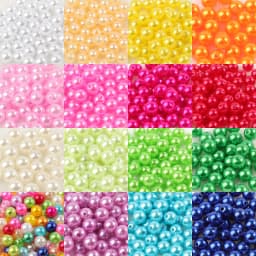 4mm 6mm 8mm 10mm Round Imitation Pearl Beads Colorful Loose Plastic Acrylic Spacer Bead For Jewelry Making Diy Bracelet Necklace