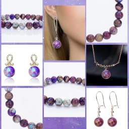 4/6/8/10mm Natural Stone Flower Purple Imperial Jasper High Quality Stone Spacer Beads For Jewelry Making DIY Bracelet Necklace