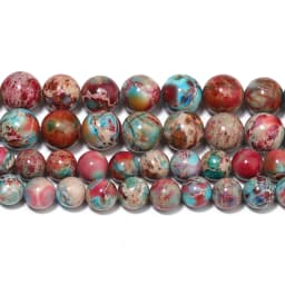 4/6/8/10mm Natural Stone Flower Purple Imperial Jasper High Quality Stone Spacer Beads For Jewelry Making DIY Bracelet Necklace