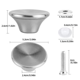 2PCS Stainless Steel Pot Lid Knobs Pot Cover Pot Lid Handle Kitchen Hardware Anti-rust Oven Knob Pot Handle Replacement Kits