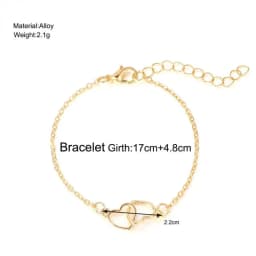 Simplicity Style Bracelet Sales Heart To Heart Matching Double Small Hollow Heart Bracelet 2024 Fashionable New Temperament