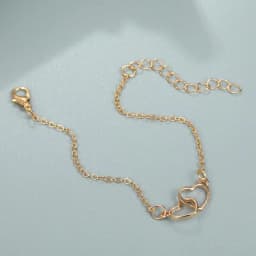 Simplicity Style Bracelet Sales Heart To Heart Matching Double Small Hollow Heart Bracelet 2024 Fashionable New Temperament