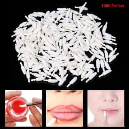 1000pcs Disposable Lip Brush Cotton Head Replacement Head for Lipstick Applicator Makeup Tool For Eyelashes Extension