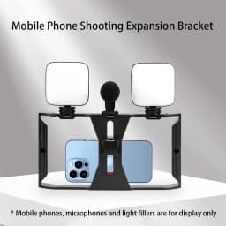 Handheld stabilizer rotating gimbal holder, mobile phone microphone holder, fill light, live streaming mobile phone frame