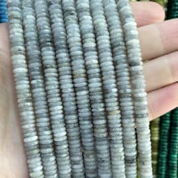 Natural Labradorite Gems Stone Faceted Round Rondelle Loose Beads For Jewelry Making DIY Bracelet Necklace Handmade Accessories