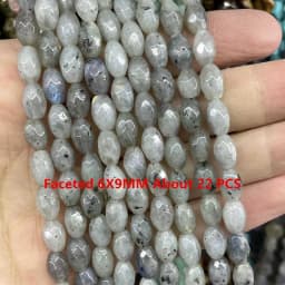 Natural Labradorite Gems Stone Faceted Round Rondelle Loose Beads For Jewelry Making DIY Bracelet Necklace Handmade Accessories