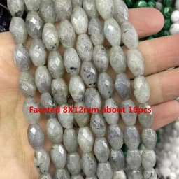 Natural Labradorite Gems Stone Faceted Round Rondelle Loose Beads For Jewelry Making DIY Bracelet Necklace Handmade Accessories