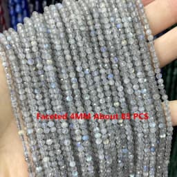 Natural Labradorite Gems Stone Faceted Round Rondelle Loose Beads For Jewelry Making DIY Bracelet Necklace Handmade Accessories