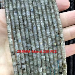 Natural Labradorite Gems Stone Faceted Round Rondelle Loose Beads For Jewelry Making DIY Bracelet Necklace Handmade Accessories