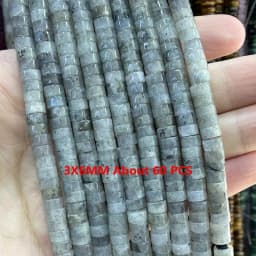 Natural Labradorite Gems Stone Faceted Round Rondelle Loose Beads For Jewelry Making DIY Bracelet Necklace Handmade Accessories