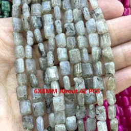 Natural Labradorite Gems Stone Faceted Round Rondelle Loose Beads For Jewelry Making DIY Bracelet Necklace Handmade Accessories