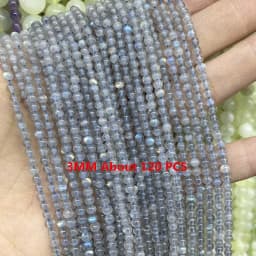 Natural Labradorite Gems Stone Faceted Round Rondelle Loose Beads For Jewelry Making DIY Bracelet Necklace Handmade Accessories