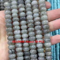 Natural Labradorite Gems Stone Faceted Round Rondelle Loose Beads For Jewelry Making DIY Bracelet Necklace Handmade Accessories