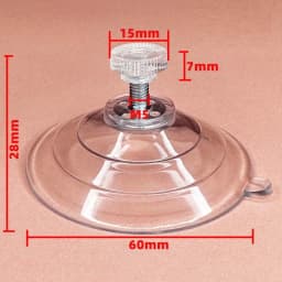 10PCS Suction Cup Hooks with Screw Nut 60mm Thickening PVC Sucker Vacuum Suction Cup for Glass window Bathroom Suction Pads