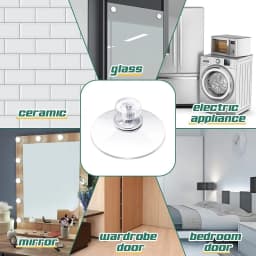 10PCS Suction Cup Hooks with Screw Nut 60mm Thickening PVC Sucker Vacuum Suction Cup for Glass window Bathroom Suction Pads
