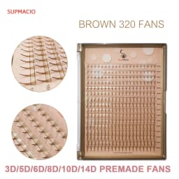 SupMacio Brown Premade Lash Extensions Soft 6D 5D 4D 3D 9-16 Mix Brown Volume Eyelash Extensions Premade Fans Bouquet