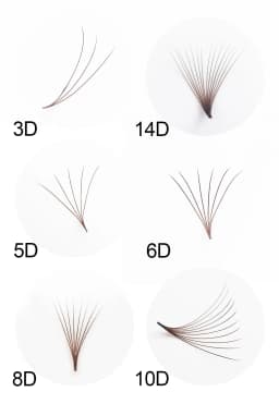 SupMacio Brown Premade Lash Extensions Soft 6D 5D 4D 3D 9-16 Mix Brown Volume Eyelash Extensions Premade Fans Bouquet