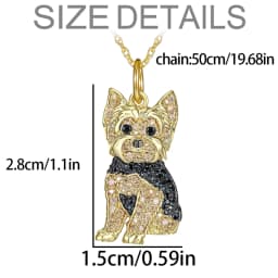 Exquisite and Cute Royal Yorkie Dog Pendant Necklace for Women Elegant Pet Puppy Jewelry Animal Accessories Dog Lovers Gift