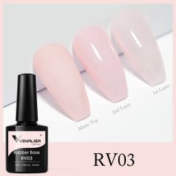 VENALISA Semi Transparent French Pink Color Rubber Base Coat Nail Gel Polish Jelly Nail Camouflage Soak off UV LED Nail Gel