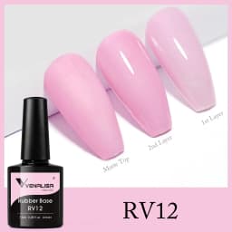 VENALISA Semi Transparent French Pink Color Rubber Base Coat Nail Gel Polish Jelly Nail Camouflage Soak off UV LED Nail Gel