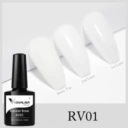 VENALISA Semi Transparent French Pink Color Rubber Base Coat Nail Gel Polish Jelly Nail Camouflage Soak off UV LED Nail Gel