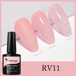 VENALISA Semi Transparent French Pink Color Rubber Base Coat Nail Gel Polish Jelly Nail Camouflage Soak off UV LED Nail Gel