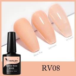 VENALISA Semi Transparent French Pink Color Rubber Base Coat Nail Gel Polish Jelly Nail Camouflage Soak off UV LED Nail Gel