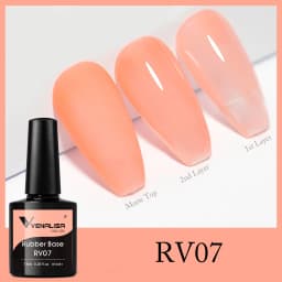 VENALISA Semi Transparent French Pink Color Rubber Base Coat Nail Gel Polish Jelly Nail Camouflage Soak off UV LED Nail Gel