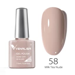 VENALISA Semi Transparent French Pink Color Rubber Base Coat Nail Gel Polish Jelly Nail Camouflage Soak off UV LED Nail Gel