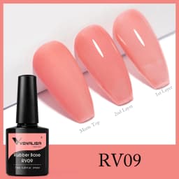 VENALISA Semi Transparent French Pink Color Rubber Base Coat Nail Gel Polish Jelly Nail Camouflage Soak off UV LED Nail Gel