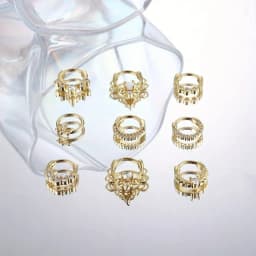 Drperfect 316L Stainless Steel Septum Rings Opal Daith Nose Rings CZ Cartilage Tragus Earrings Septum Clicker Piercing Jewerly