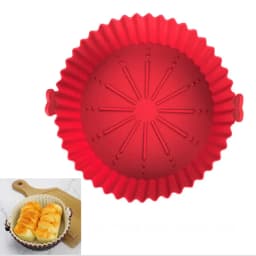 Air Fryer Baking Tray Reusable Silicone Baking Basket Grill Pan Food-Grade Safe Non-Stick Fryers Ovens Microwave Oven