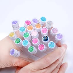 20pcs Empty Eyelash Brushes Tubes Reusable Eyelash Mascara Wand Container Sparkling Lash Spoolies Combs Dust-proof Flask Case