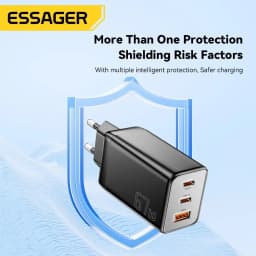 Essager 67W GaN USB Type C Charger For Laptop 45W 25W PD QC 3.0 Fast Charge For Macbook Xiaomi Samsung Iphone14 13 Phone Chagers