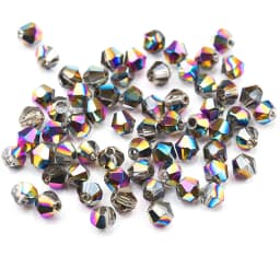 4mm Shiny Metal Color Bicone Beads 5238 Glass Beads Half Plated Color Beads Crystal Jewelry Beads for Jewelry Making 120pcs/Lot