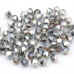 4mm Shiny Metal Color Bicone Beads 5238 Glass Beads Half Plated Color Beads Crystal Jewelry Beads for Jewelry Making 120pcs/Lot