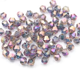 4mm Shiny Metal Color Bicone Beads 5238 Glass Beads Half Plated Color Beads Crystal Jewelry Beads for Jewelry Making 120pcs/Lot