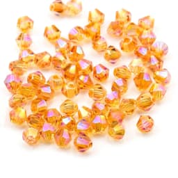 4mm Shiny Metal Color Bicone Beads 5238 Glass Beads Half Plated Color Beads Crystal Jewelry Beads for Jewelry Making 120pcs/Lot
