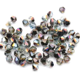 4mm Shiny Metal Color Bicone Beads 5238 Glass Beads Half Plated Color Beads Crystal Jewelry Beads for Jewelry Making 120pcs/Lot