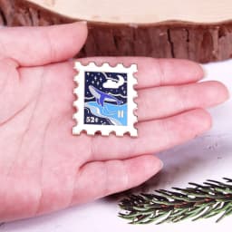 Whale Stamp Hard Enamel Pin Music Inspired Badge Fans Aesthetic Jewelry Gift