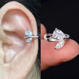 1Pc Fashion Crystal cz Star Leaf Clip Earrings for Women Men Creative Simple C Ear Cuff Non-Piercing Ear Clip 2024 Trend Jewelry