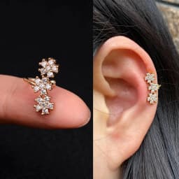 1Pc Fashion Crystal cz Star Leaf Clip Earrings for Women Men Creative Simple C Ear Cuff Non-Piercing Ear Clip 2024 Trend Jewelry