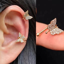 1Pc Fashion Crystal cz Star Leaf Clip Earrings for Women Men Creative Simple C Ear Cuff Non-Piercing Ear Clip 2024 Trend Jewelry