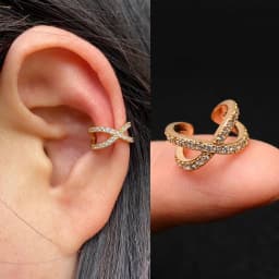 1Pc Fashion Crystal cz Star Leaf Clip Earrings for Women Men Creative Simple C Ear Cuff Non-Piercing Ear Clip 2024 Trend Jewelry