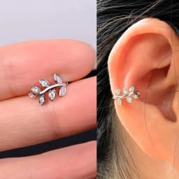 1Pc Fashion Crystal cz Star Leaf Clip Earrings for Women Men Creative Simple C Ear Cuff Non-Piercing Ear Clip 2024 Trend Jewelry