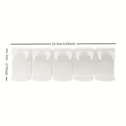 5-grid Wall-mounted Cosmetic Storage Rack Plastic Punch-free Bathroom Shelf Cuttable Cosmetics Spice Finishing Organizer Shelf